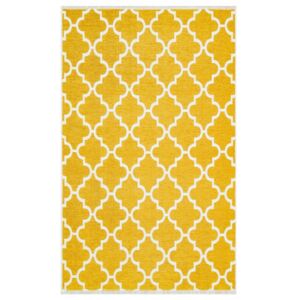 Covor Maze Home NOA, Reversibil, Yellow Grey – 75 x 150 cm