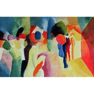 Woman with a Yellow Jacket, 1913 Reproducere, August Macke