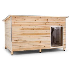 OneConcept SCHLOSS WUFF, cușcă pentru câine, Dimensiune L, 110 x 80 x 80 cm, izolata, lemn