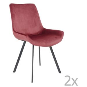 Set 2 scaune House Nordic Drammen, roșu
