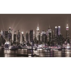 Buvu Fototapet vlies: New York nocturn - 184x254 cm