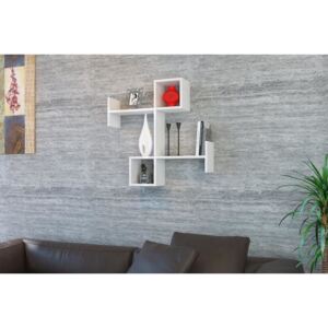 Raft de perete din pal, Brick Homs RMI002, alb, 85.4 x 83.6 x 19.5 cm