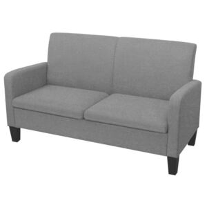 Canapea cu 2 locuri, 135 x 65 x 76 cm, gri închis
