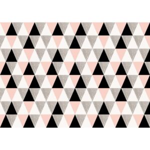 Buvu Fototapet: Triunghiuri alb-negru - 184x254 cm