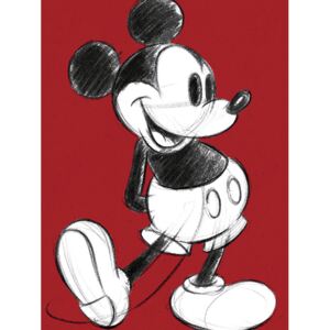 Mickey Mouse - Retro Red Tablou Canvas, (60 x 80 cm)