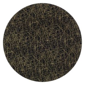 Farfurie din plastic InArt Golden, ⌀ 33 cm, negru