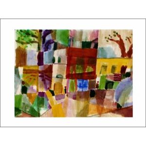 P.Klee - Maisons Rouges Reproducere, (80 x 60 cm)