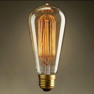 Bec Edison Vintage cu lumină caldă, dimabil (reglabil), Squirrel cage, 40W, E27