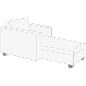Fotoliu extensibil Chaise, Aluminiu Spuma Otel inoxidabil, 167x80x104 cm