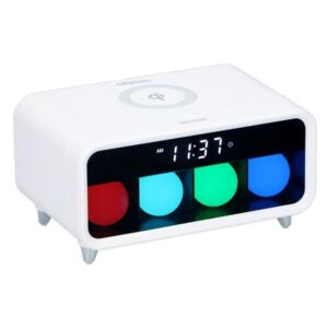 Lampă LED de veghe cu ceas deșteptător și încărcare fără fir LED/5W/230V Grundig
