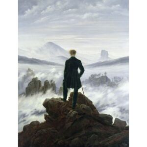 Poster C. D. Friedrich - Hiker over a Foggy Sea, (60 x 80 cm)