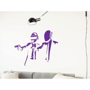 GLIX Banksy "Daft Fiction" - autocolant de perete Mov 50 x 30 cm