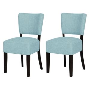 Set de 2 scaune Lana tesatura/fag, albastru deschis, 44 x 82 x 43 cm