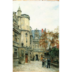 The Courtyard of the Museum of Cluny, c.1878-80 Reproducere, Stanislas Victor Edouard Lepine
