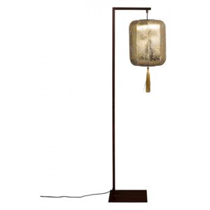 Lampadar auriu/negru din fier si textil 157 cm Suoni Dutchbone