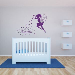 GLIX Magic Fairy - autocolant de perete Mov 70 x 50 cm