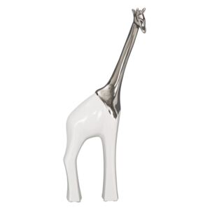 Statuetă decorativă din ceramică Mauro Ferretti Giraffa, înălțime 45 cm, alb