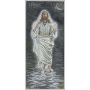 Jesus Walks on the Sea, illustration from 'The Life of Our Lord Jesus Christ' Reproducere, James Jacques Joseph Tissot