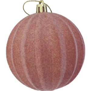 Glob de Crăciun cu agățătoare Lafiora Ø 8 cm roz