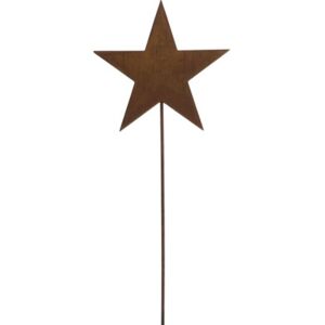Tijă decorativă stea din metal H 85 cm maro