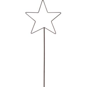 Tijă decorativă stea din metal H 115 cm