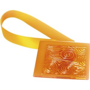 Magnet decorativ Square pentru perdea - cu panglica de fixare, orange