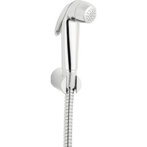 Set de dus igienic Presso cu furtun si suport perete, 1 functie, crom