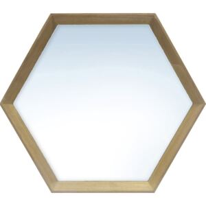 Oglinda perete Hexagon stejar 34x30,3 cm
