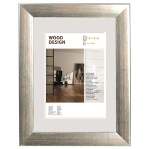 Rama foto lemn Milano argintie 13x18 cm