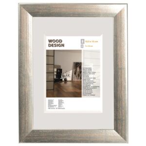 Rama foto lemn Milano argintie 10,5x15 cm