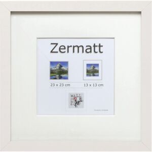 Rama foto lemn Zermatt alba 23x23 cm