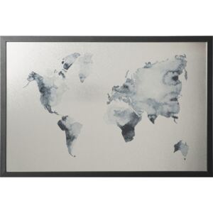 Tabla Whiteboard harta lumii 90x60 cm negru
