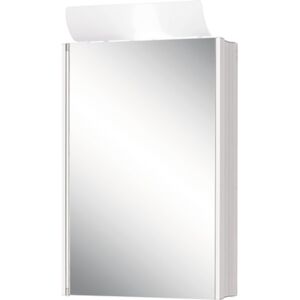Dulap cu oglinda Jokey Single, cu iluminare, 45x77 cm, aluminiu, IP 20