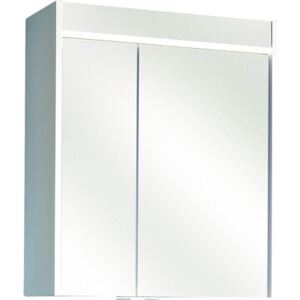 Dulap cu oglinda pelipal Treviso I, 2 usi, iluminare LED, 70x60 cm, alb, IP 33