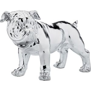 Statuetă decorativă Kare Design Bulldog, argintiu