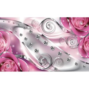 Buvu Fototapet vlies: Abstracție de lux (roz) - 184x254 cm