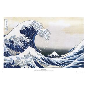 Poster Kacušika Hokusai - Marele val de la Kanagawa, (91.5 x 61 cm)