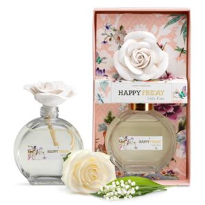 Difuzor cu parfum de trandafiri albi HF Living, 190 ml