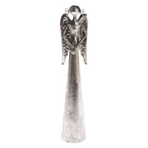 Decorațiune metalică Dakls, înălțime 16,5 cm, înger/inimă