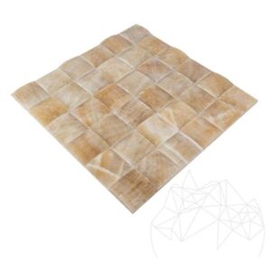 Mozaic Onix Honey Pyramid Polisat 5 x 5cm
