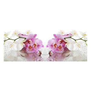 Panou bucatarie, protectie plita, aragaz, antistropire, print UV model Orhidee 31, 60x50 cm