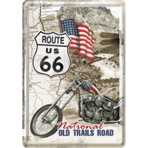Ilustrată metalică - Route 66 National Old Trails Road