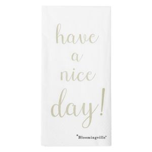 Set 12 șervețele din hârtie Bloomingville Nice Day, 40 x 40 cm