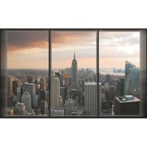 Buvu Fototapet: Vedere Manhattan, de la fereastră - 184x254 cm