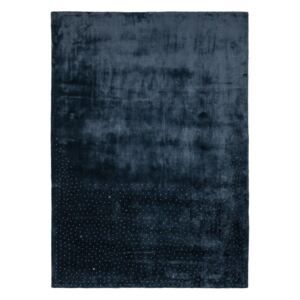 Covor țesut manual Flair Rugs Swarowski, 120 x 170 cm, albastru închis