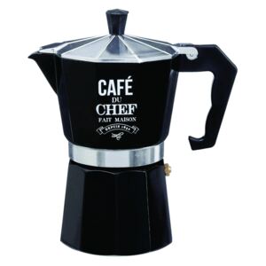 Espressor de cafea cu capacitate de 6 cesti Aluminiu Negru
