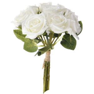 Buchet trandafiri albi 24 cm