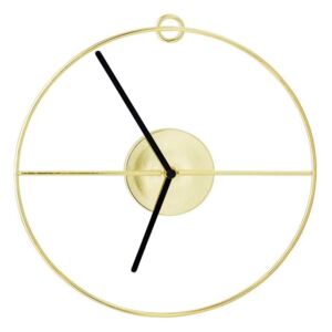 Ceas de Perete din Metal Auriu - Metal Auriu Q(30 cm) x W(3 cm)