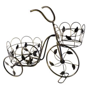 Suport flori bicicleta Leaves patina aurie 53 cm x 43 cm