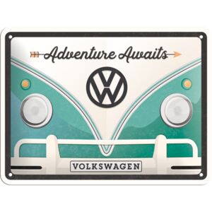 Placă metalică: Volkswagen Adventure Awaits - 15x20 cm